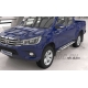 Пороги алюминиевые Brillant серебристые для Toyota Hilux 2015-2021