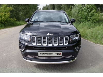 Рамка номерного знака Jeep Compass (комплект) ТСС для Любые
