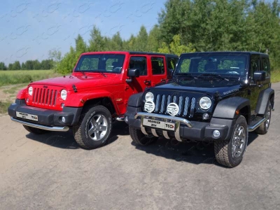 Защита переднего бампера 76 мм ТСС для Jeep Wrangler 3D 2010-2018
