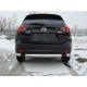 Защита заднего бампера овальная короткая 75х42 мм ТСС для Mazda CX-5 2011-2015