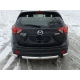 Защита заднего бампера овальная короткая 75х42 мм ТСС для Mazda CX-5 2011-2015