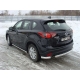 Защита заднего бампера овальная короткая 75х42 мм ТСС для Mazda CX-5 2011-2015