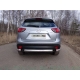 Защита заднего бампера овальная короткая 75х42 мм ТСС для Mazda CX-5 2015-2021