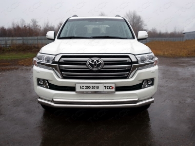 Накладка решётки радиатора 12 мм ТСС для Toyota Land Cruiser 200 2015-2021