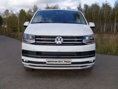 Защита переднего бампера 60 мм ТСС для Volkswagen Multivan T6 2015-2021