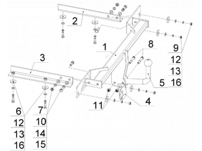 Фаркоп Avtos для Opel Astra J 2009-2021