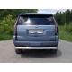 Защита заднего бампера овальная 75х42 мм ТСС для Cadillac Escalade 2015-2021