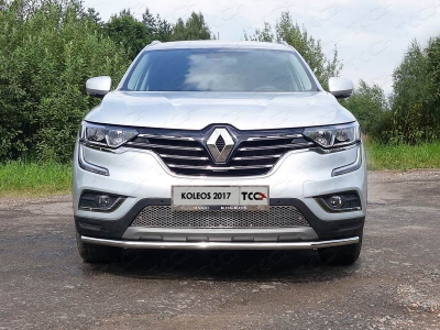 Защита переднего бампера 42 мм ТСС для Renault Koleos 2018-2021