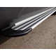 Пороги алюминиевые Slim Line Silver ТСС для Chery Tiggo 5 2014-2021