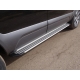 Пороги алюминиевые Slim Line Silver ТСС для Chery Tiggo 5 2014-2021