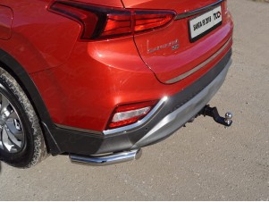 Защита задняя уголки 60 мм для Hyundai Santa Fe № HYUNSF18-27