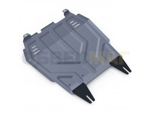 Защита картера и КПП Rival для 1,5/1,6/1,8/2,0/2,2/2,4 алюминий 4 мм для Mitsubishi Outlander XL/ASX/Lancer 10/Peugeot 4007/4 № 333.4037.1