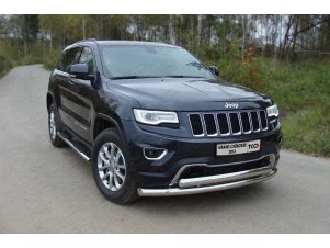 Защита передняя двойная 76-75 мм для Jeep Grand Cherokee № GRCHER13-03
